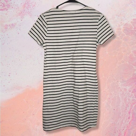 Bardot Australia Stripe Swing Mini Dress in Black sz 6/S US - Picture 7 of 11